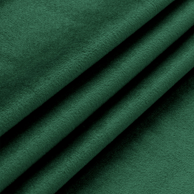 100% Velvet Blackout Curtains with Eyelets & Tie Backs, Green, 117cm Width x 137cm Drop
