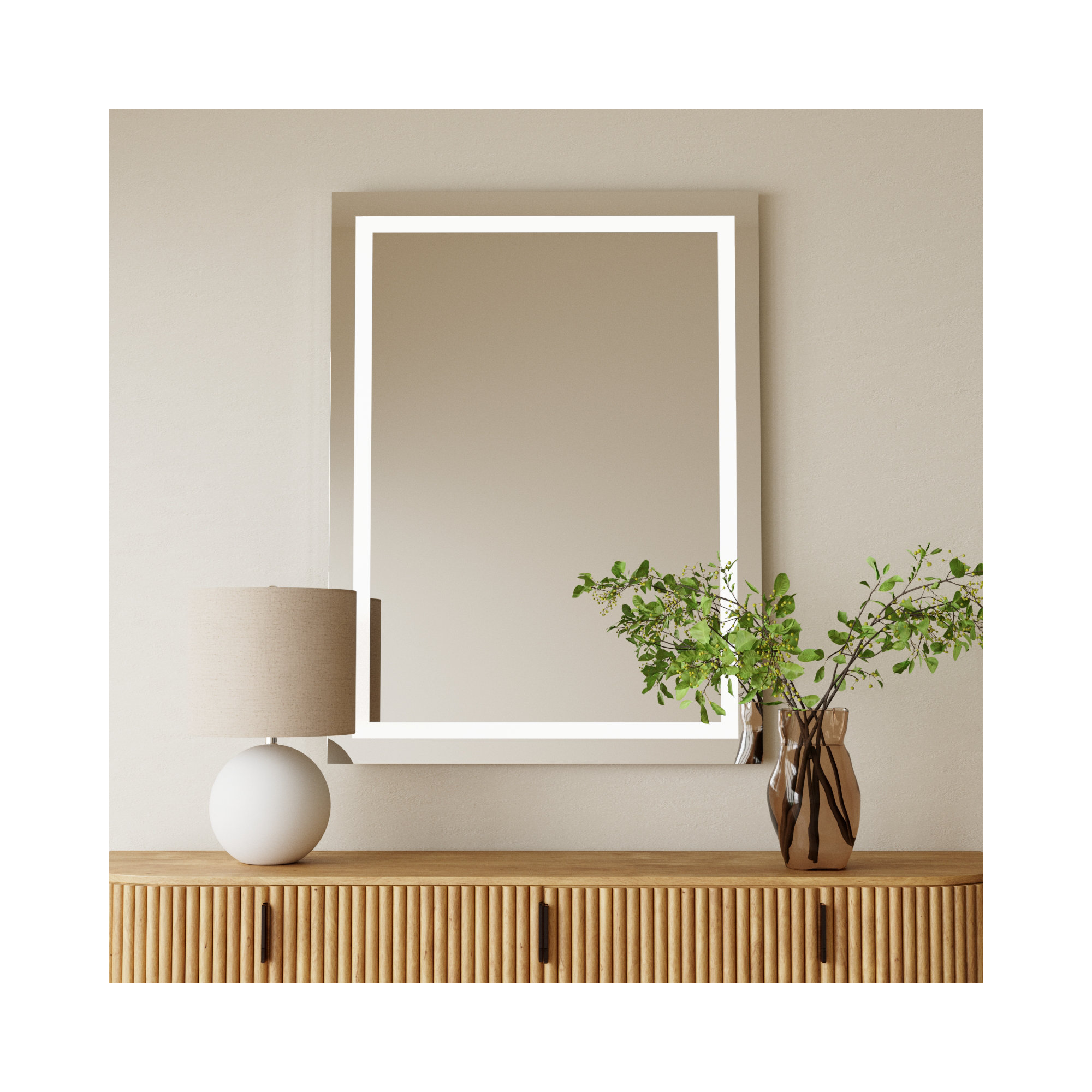 Kenno Flat Wall Mirror, 48" x 36"
