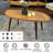 Leaf-Shaped Coffee Table with 4 Wooden Legs-1526759789