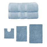 Ensemble de serviettes de bain 2 pièces et de tapis de bain 3 pièces Bruno Collection 100% coton doux (ensemble de 5)