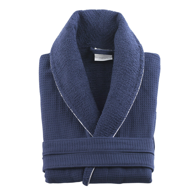 Peignoir mi-mollet avec poches Brandy, Bleu marine