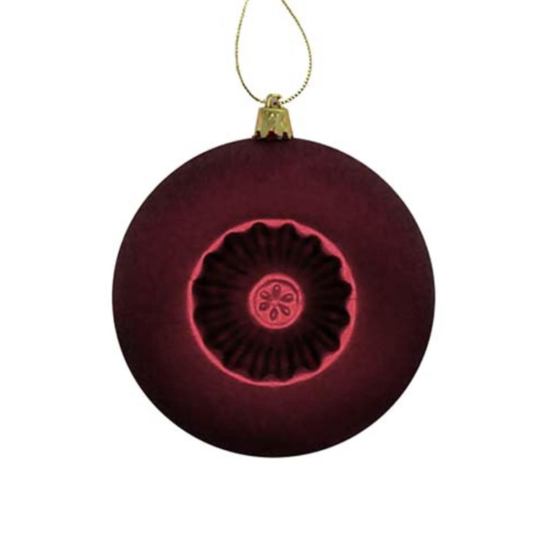 Boule de Noël mat incassable, Rouge bourgogne