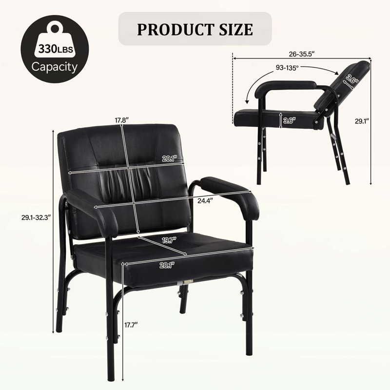 Barber Chair Reclining Shampoo Chair for Stylists,Auto Recline,Comfortable and Durable Salon Equipment