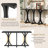 U-Style 59.8'' Wooden Console Table With Oak Veneer Top-1305980174