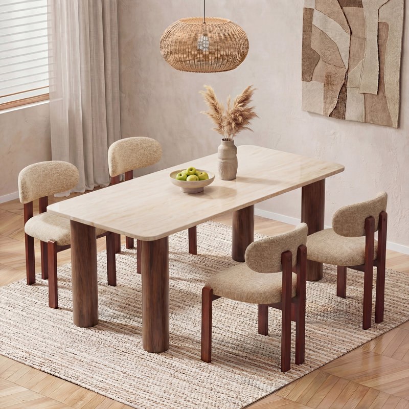 40.5cm H Fabric Upholstered Upholstered Back Side Chair in Beige, Brown, Camel