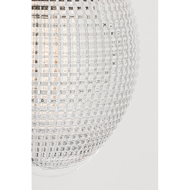 Luminaire suspendu à 1 lumière à 1 lumière, Nickel poli