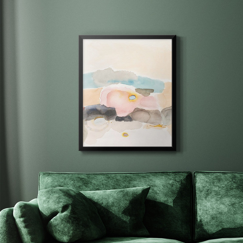Toile encadrée de qualité supérieure Desert Canyon I - prête à être accrochée, Noir, H 24 po x l 20 po