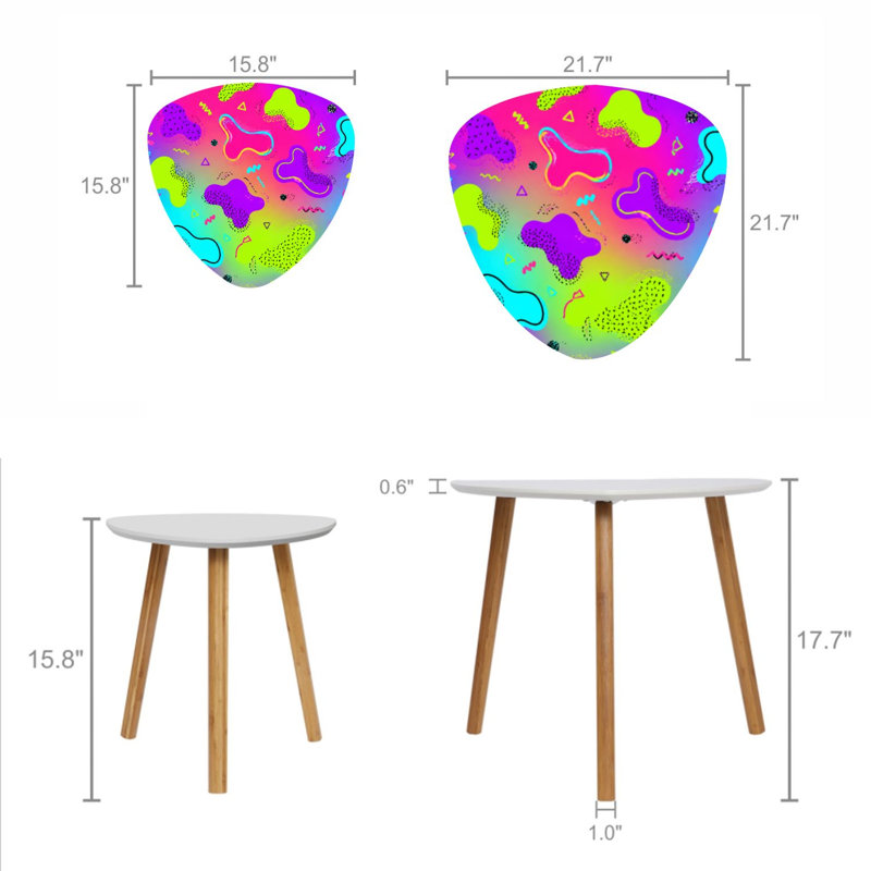 Ensemble de 2 tables basses gigognes Triangle