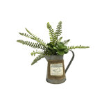 12'' Faux Fern in Metal Pot