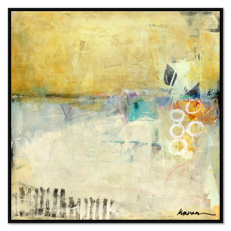 Beyond the Fence by Jill Krasner - Single Picture Frame Painting on Canvas, Black