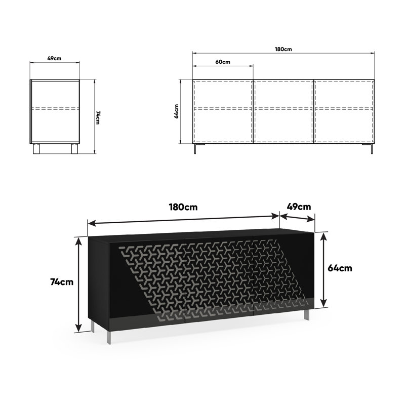 Deemston 3 - Door Rectangle Accent Cabinet