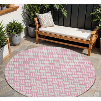 Tapis intérieur lavable rond 8 po