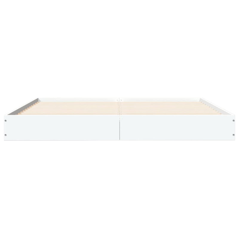 Vidaxl Bed Frame Engineered Wood, Kingsize (5'), White