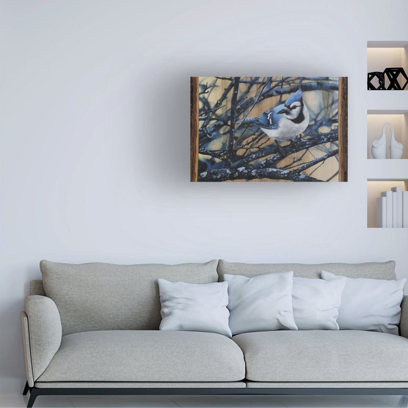 Art sur toile, "The Blue Jays Blues" par Jim Brune, H 12 po x l 19 po x P 2 po