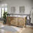 Brookhn 72 In. Double sink White Quartz top Bath Vanity in Lustrous Walnut with Gooseneck Faucet