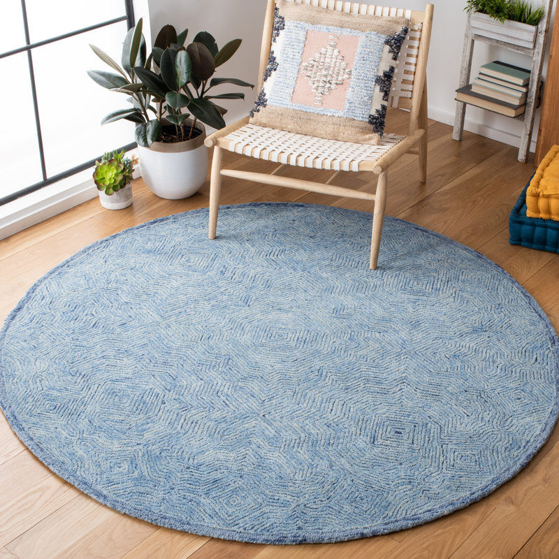 Ahmonie Hand Tufted Wool Abstract Rug, Round 6'