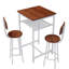 Table de bar, équipée de 2 tabourets de bar, avec dossier et cloison-1997174675