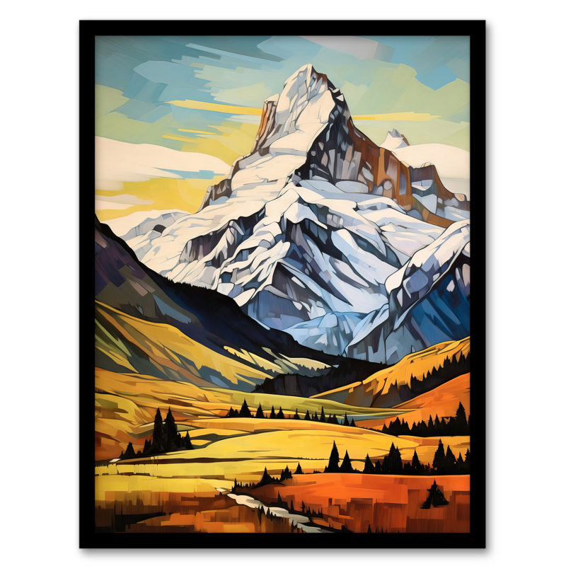 Swiss Alps Switzerland Snow Capped Peaks Alpine Meadow - Single Picture Frame Print