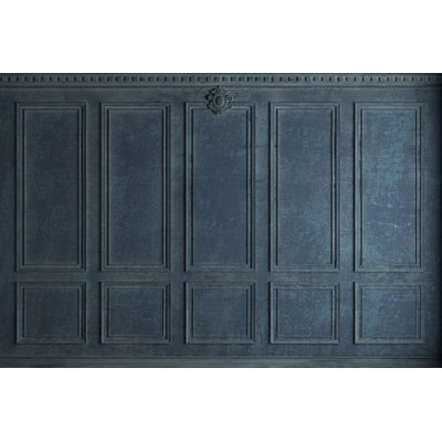 Deep Navy Classic Wall Panel Mural