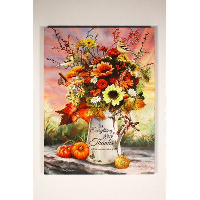 In Everything Give Thanks 18x24 Fully Illuminated ColorChange LED Print