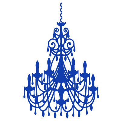 Décalcomanie murale lustre ornée