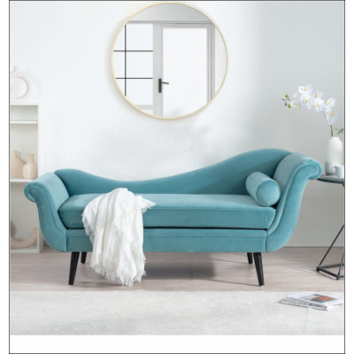 Chaise longue avec accoudoirs à volutes