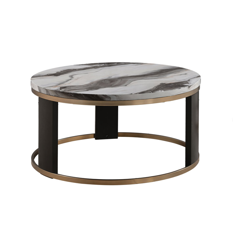 Table basse ronde en bois 36 po Dorr