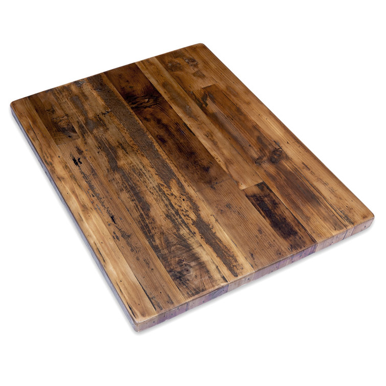 24'' W Solid Wood Rectangular Beveled Edge Table Top