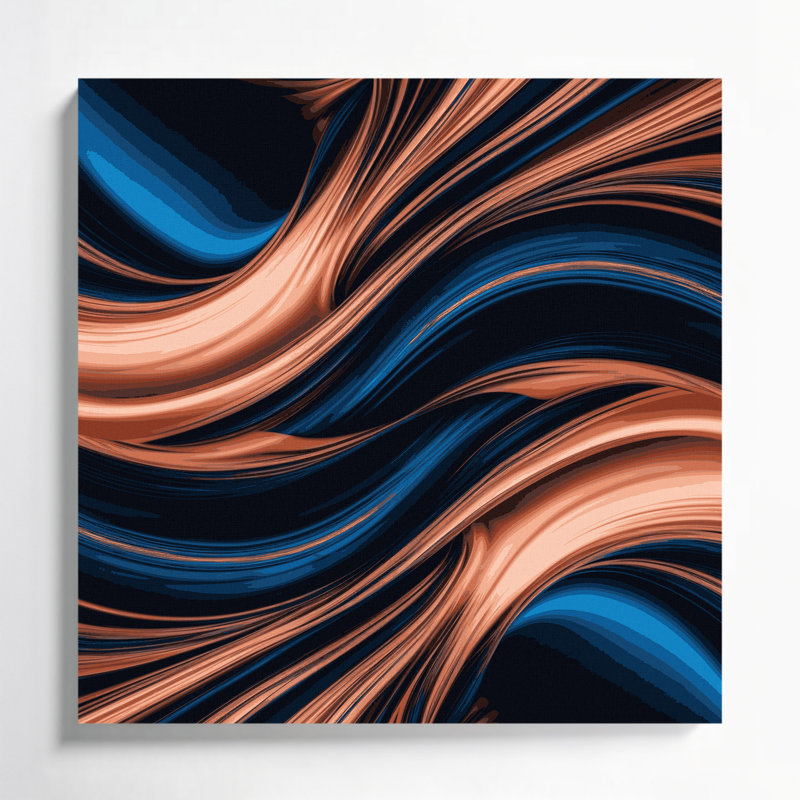Digital Abstraction 66 Gray Canvas Wall Art, 12" H x 12" W