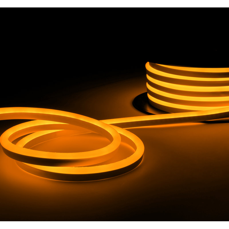 Commercial Grade Plug-in Neon LED Rope Lights IP67 Waterproof, Amber