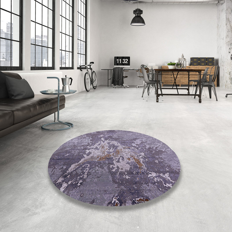 Abstract Indoor Rug, Round 5'