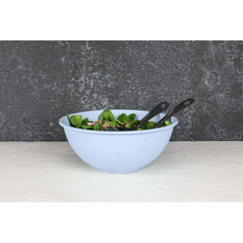 Eco-Friendly Blue Bamboo Fiber 6-Piece Mixing Bowl Set