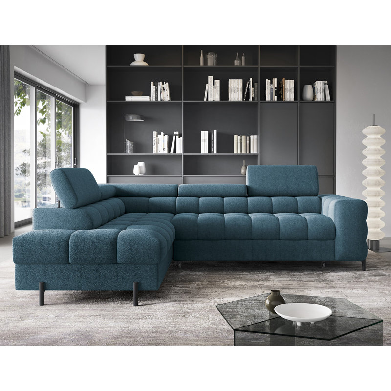 Burglind 5 Seater Sofa Bed, Left Hand Facing, Dark Blue Amore 40