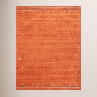 Danette Rust Hand-Loomed Wool Rug