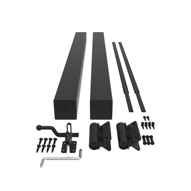 Matte Black Aluminum 36-in Gate Kit with Hardware