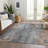Machine Washable Indoor/Outdoor Chantille Gray Rug-1901398071