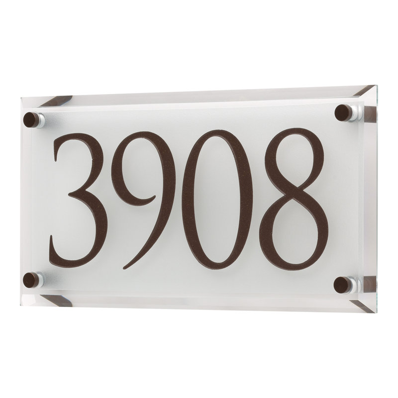 Plaque d'adresse 1 ligne Frjan, Bronze foncé, Oui