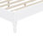 Wooden Platform Bed With Natural Rattan Headboard, Vintage Bed Frame With Wooden Slat Support-149902280-149902285