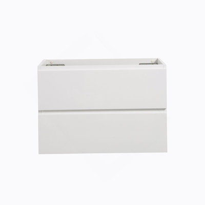 Armoire murale SANS lavabo, couleur blanche, avec deux tiroirs