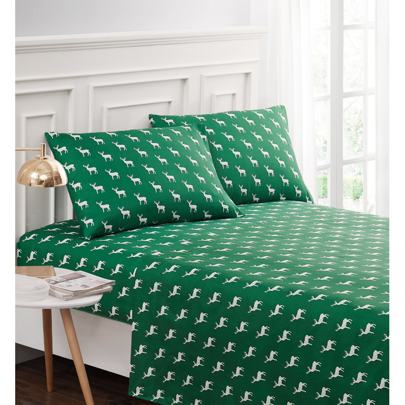 Ensemble de draps en microfibre Aureliusz, Reine, Vert