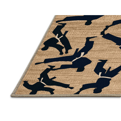 Washable Karate Sports Area Rug