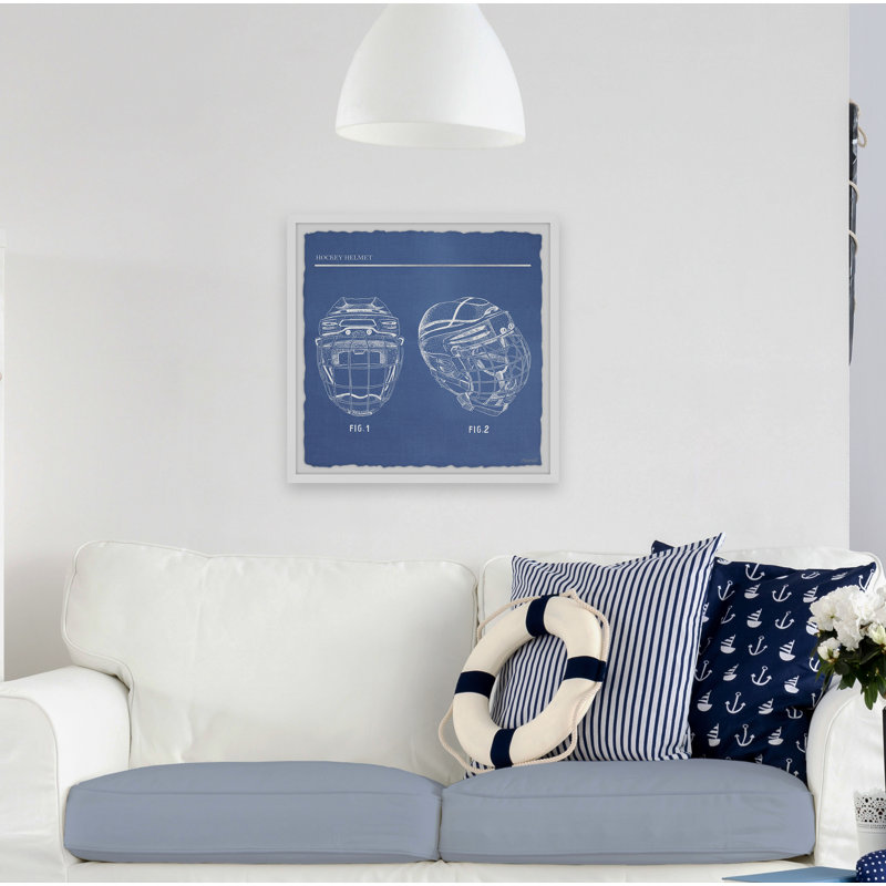 Rosado Wrapped Canvas Print, 51cm H x 51cm W, Blue, White
