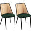 Chaises de salle à manger (2), sièges rembourrés contemporains pour la zone, pieds en métal, motif écossais, rembourrage en mousse, dossier uni (2), salle à manger élégante, base, tissu,-971372092