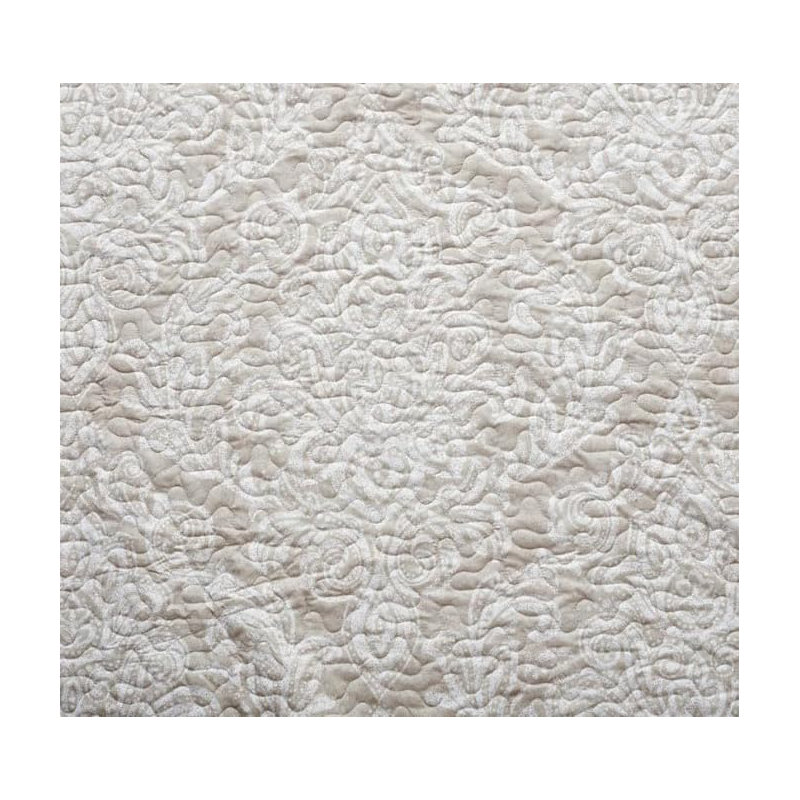 Andrena Microfiber Bedspread with Pillow Shams, Beige, Damask, Super King Bedspread + 2 Standard Pillow Shams