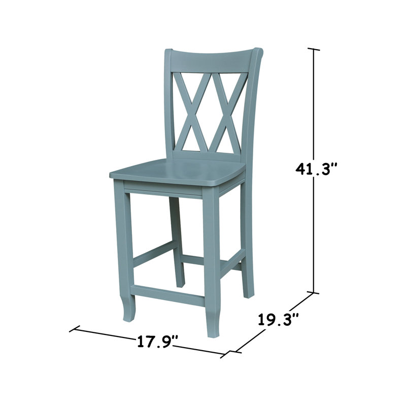 Solid Wood Counter Stool with Solid Wood Frame
