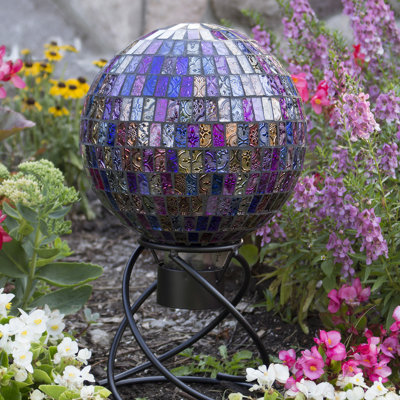 Bucknell Weather Resistant Glass Abstract Gazing Ball