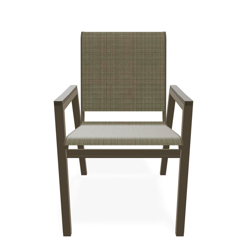 Bazza Outdoor Dining Chair, Elevation Stone, Beachwood