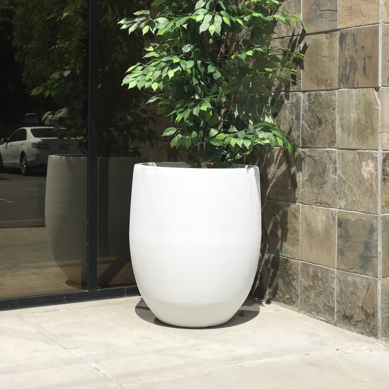 Gethsemane Pot Planter, Pure White, 21.7'' H x 17'' W x 17' D