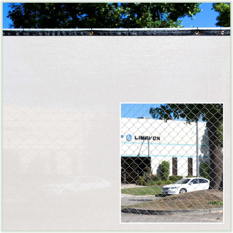 Black 5' x 10' High-Density Polyethylene Privacy Fence Screen