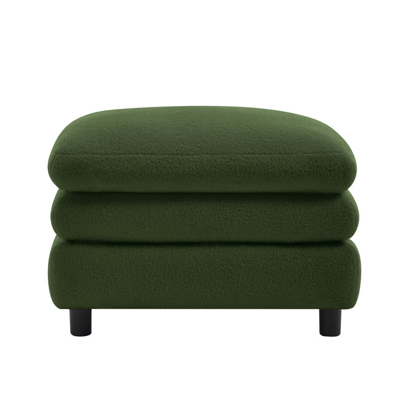 Repose-pieds courbé en tissu, Green